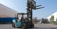 Behind the wheel of Baoli's KBD 70 forklift truck