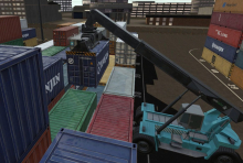 CM Labs’ New Reachstacker Simulator Provides Unique Training for Challenging Container Locations