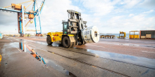 Strong Hyster® trucks for metal coil handling at Oxelösunds Hamn in Sweden
