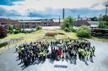 Hiab celebrates 100,000th truck mounted forklift