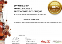 Hangcha Brazil Awarded Coca-Cola’s "100% Certified Supplier"