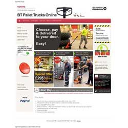 Toyota offers free delivery on online orders at hand pallet truck shop