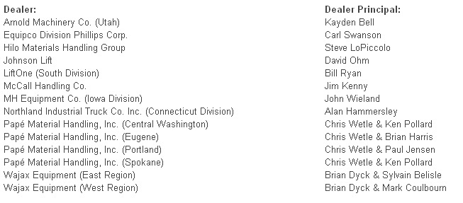 Hyster Recognizes 14 Outstanding Performers with Dealer of Distinction Award
