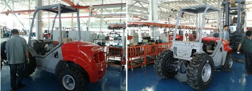 Maximal Compact Rough Terrain Forklift