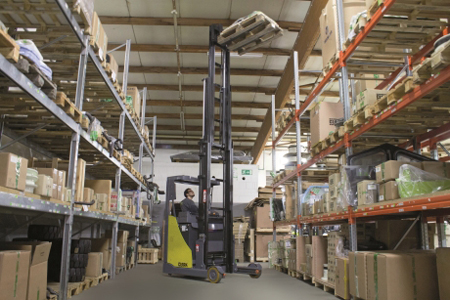 Clark's CRT13/16Kac compact reach trucks in focus