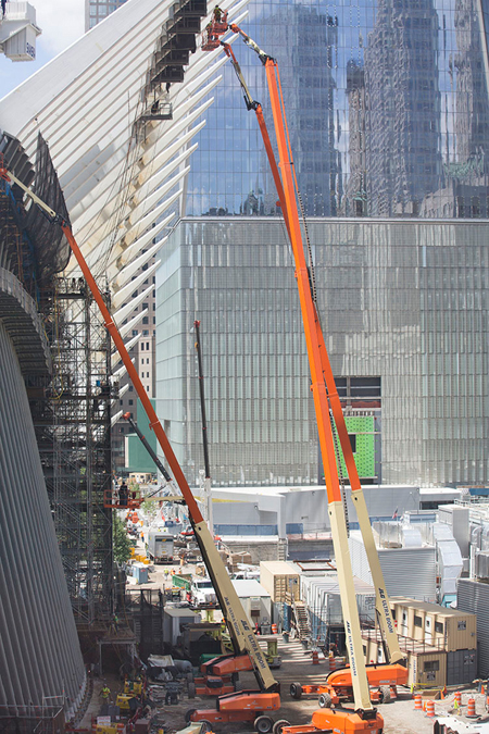JLG 1850SJs on site in NY