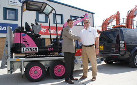 Bobcat excavator raises funds for Lynch Cancer Charity