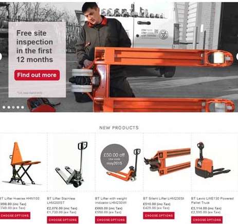 Toyota Material Handling UK has extended its online product range of BT hand pallet trucks and launc