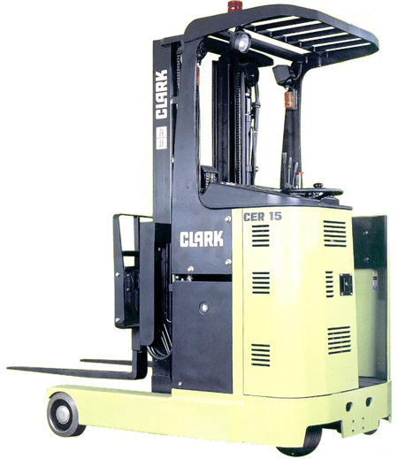 Clark 1.8T Stand-on Reach Truck CER18_ForkliftNet.com