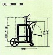 OPK 0.3T Hand Drum Truck DL-300-30_ForkliftNet.com