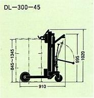 OPK 0.3T Hand Drum Truck DL-300-45_ForkliftNet.com