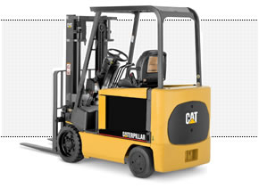 CAT E 3500 Pounds Four Wheel Electric Counter Balanced Truck E3500_ForkliftNet.com