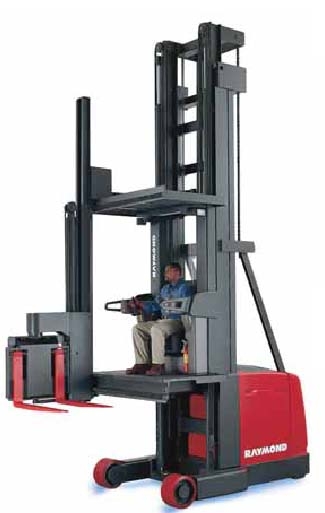 Raymond 3000 Pounds High Level Man-Up Three-way Stacker EASI SEING-REACH_ForkliftNet.com