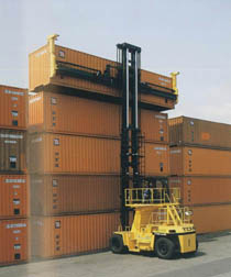 TCM 7T Diesel Container Handler Counter Balanced Forklift-Empty Empty container handler_ForkliftNet.com