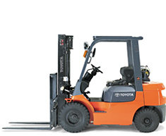 Toyota 7FDU15 3000 Pounds Hollow Tyre Lpg/Gas Counter Balanced Truck 7FDU15