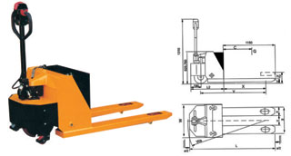 Weishi CBD-1.2A 1.2T Pedestrian Semi-electric Pallet Truck CBD-1.2A