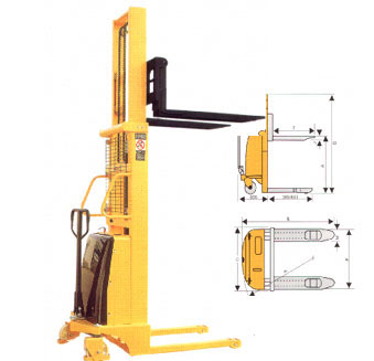 Longde Pedestrian Semi-electric Stacker LDH