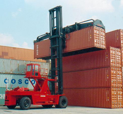 Dalian Five-layer Diesel Container Handler Counter Balanced Forklift-Full FD420_ForkliftNet.com