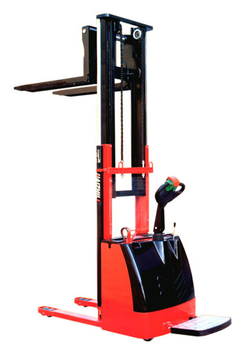 Haizhili Stand-on Full Electric Stacker HZL-DDC1.0T/16_ForkliftNet.com
