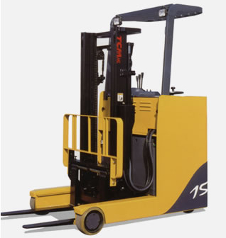 TCM Stand-on Reach Truck