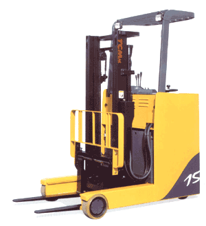 TCM Stand-on Reach Truck
