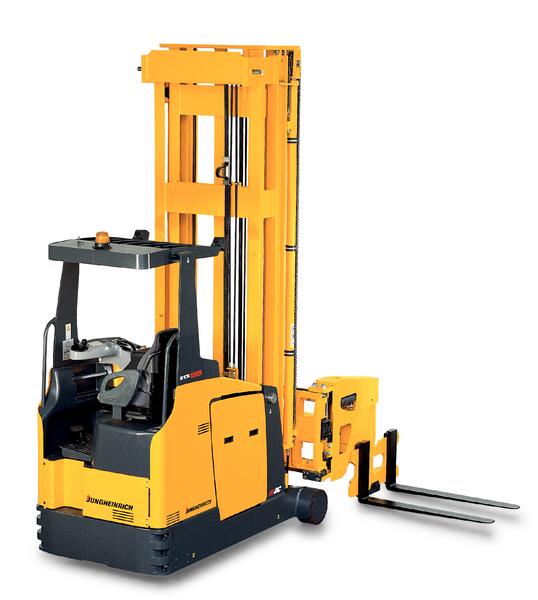 Jungheinrich 1.5T High Level Man-down Three-way Stacker ETX 513–515