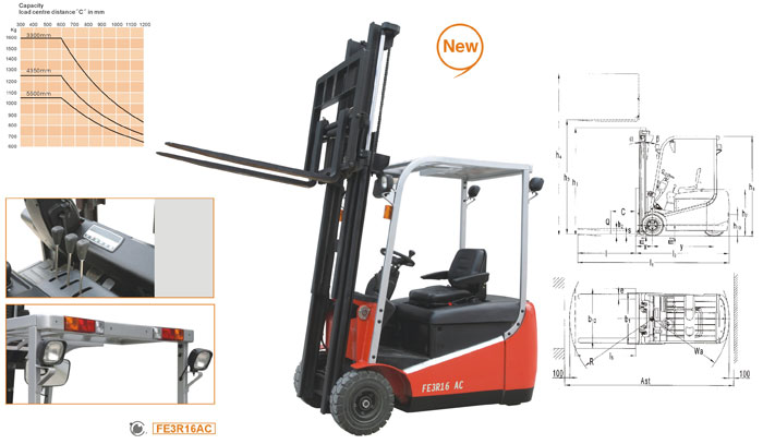 ZheJiang Noblelift Three Wheel Electric forklift