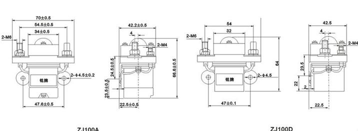 Dc Contactor ZJ100A ZJ100A