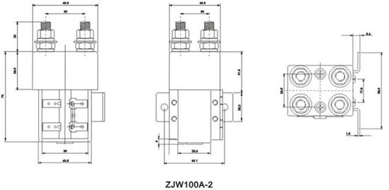 Dc Contactor ZJ100A-2 ZJ100A-2
